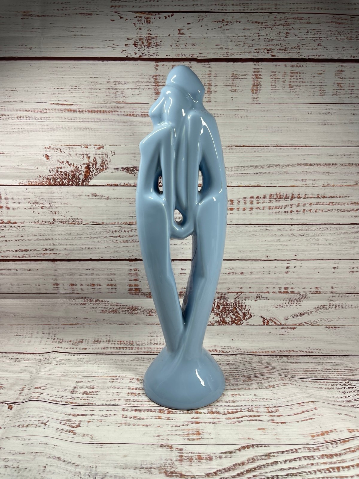 Aqua Blue Numbered Royal Haeger RENDEZVOUS Nude Couple Sculpture Modern Art Deco
