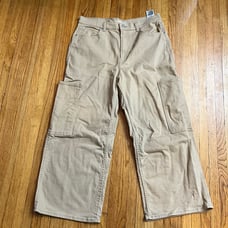 Levi’s Jeans Womens 32 High Waisted Wdie Leg Crop Cargo Tan Pants