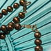 Vintage 10K Gold Chocolate Freshwater Pearl Full Jewelry Set