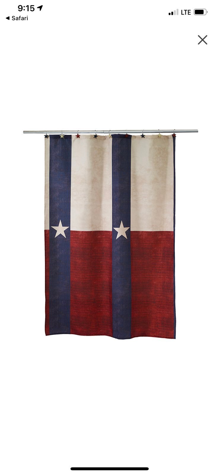 Avanti Texas Star Shower Curtain