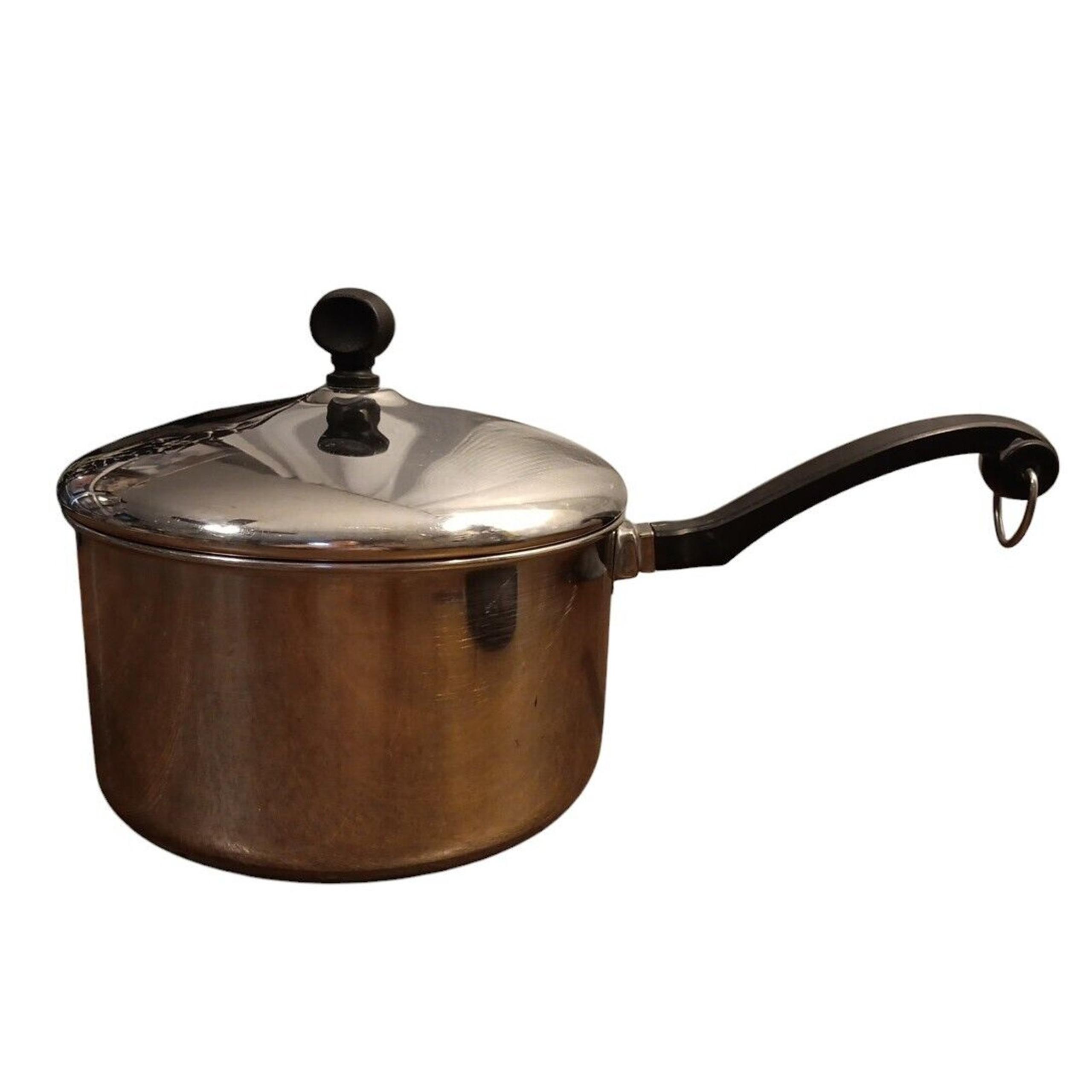Farberware Stainless Steel Aluminum Clad 3 Quart Sauce Pot With Lid Vintage USA
