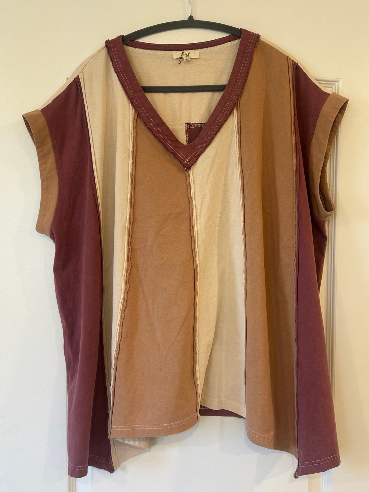 NWOT Easel Color Block Mineral Wash Tunic