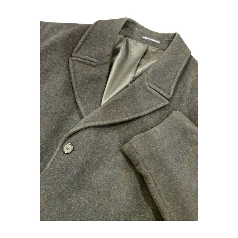 VTG Ralph Lauren Pea Coat Jacket Wool Cashmere Blend Trench Lined Black Men's L