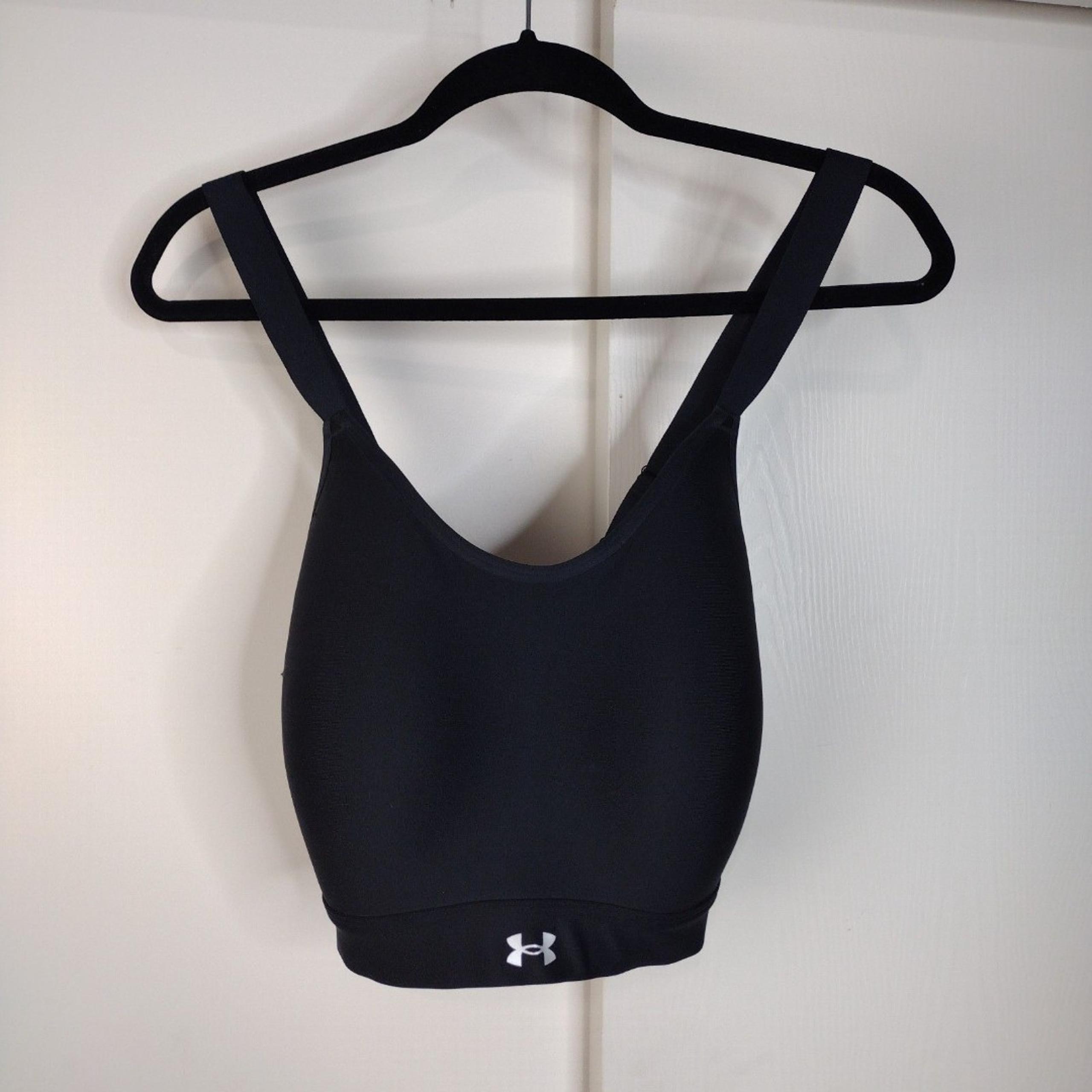 Under Armour Continuum High Sports Bra Womens Plus Size 1X Black Fitted