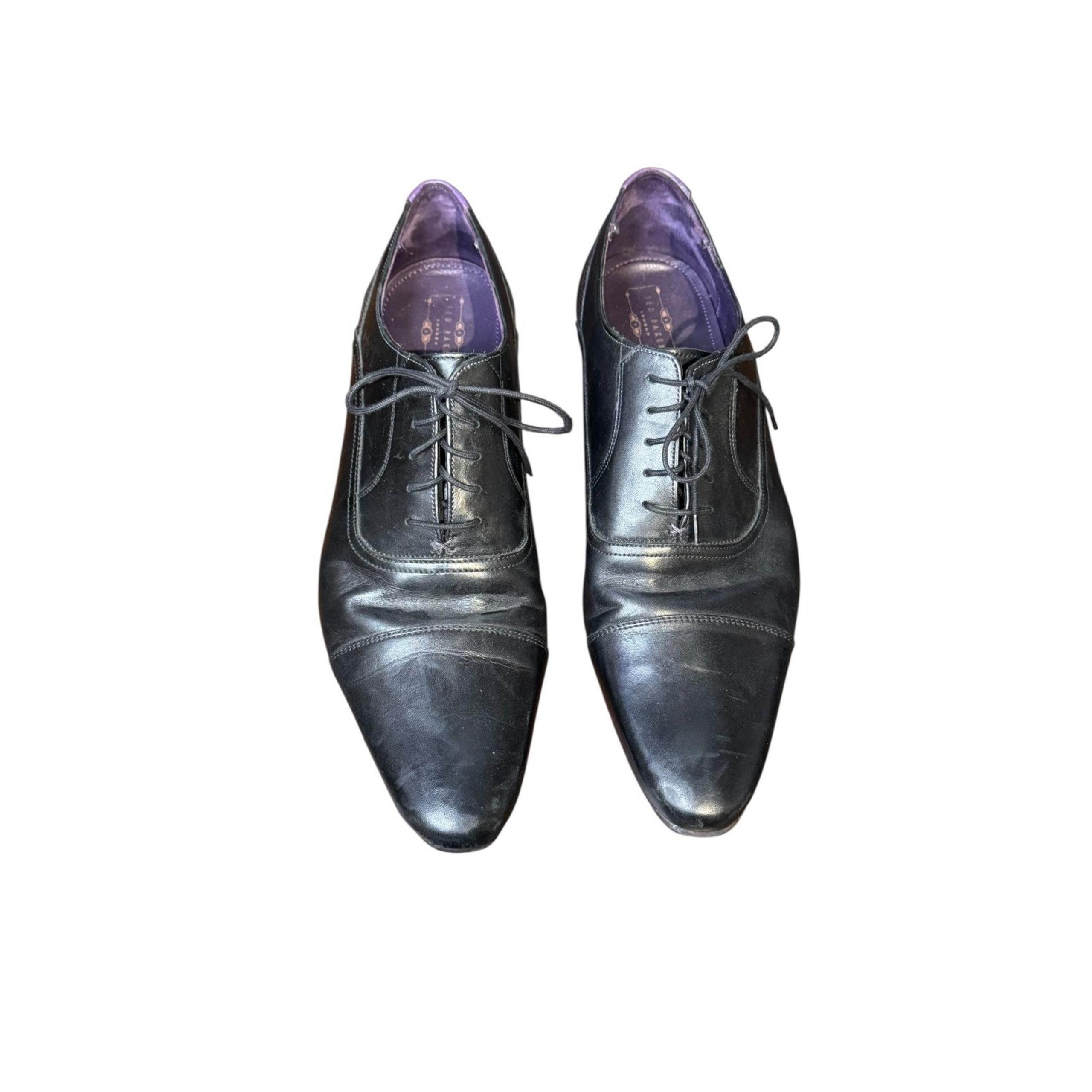 Ted Baker Men's Shoes ROGRR 2 Leather Cap Toe Oxford 9-15085 Black Sz. 13