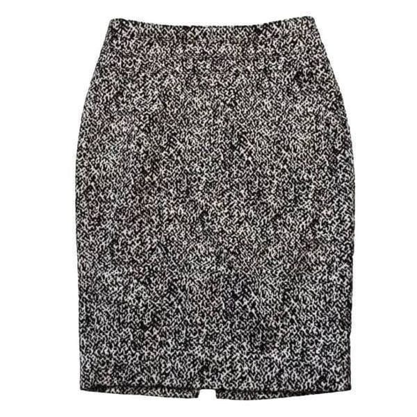 White House Black Market Women's Black & White Poly/Acrylic/Wool Textured Lined