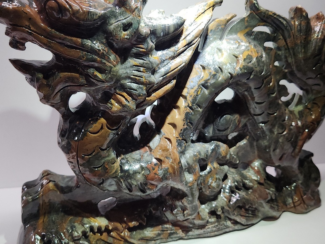 Large Jade Dragon Carving