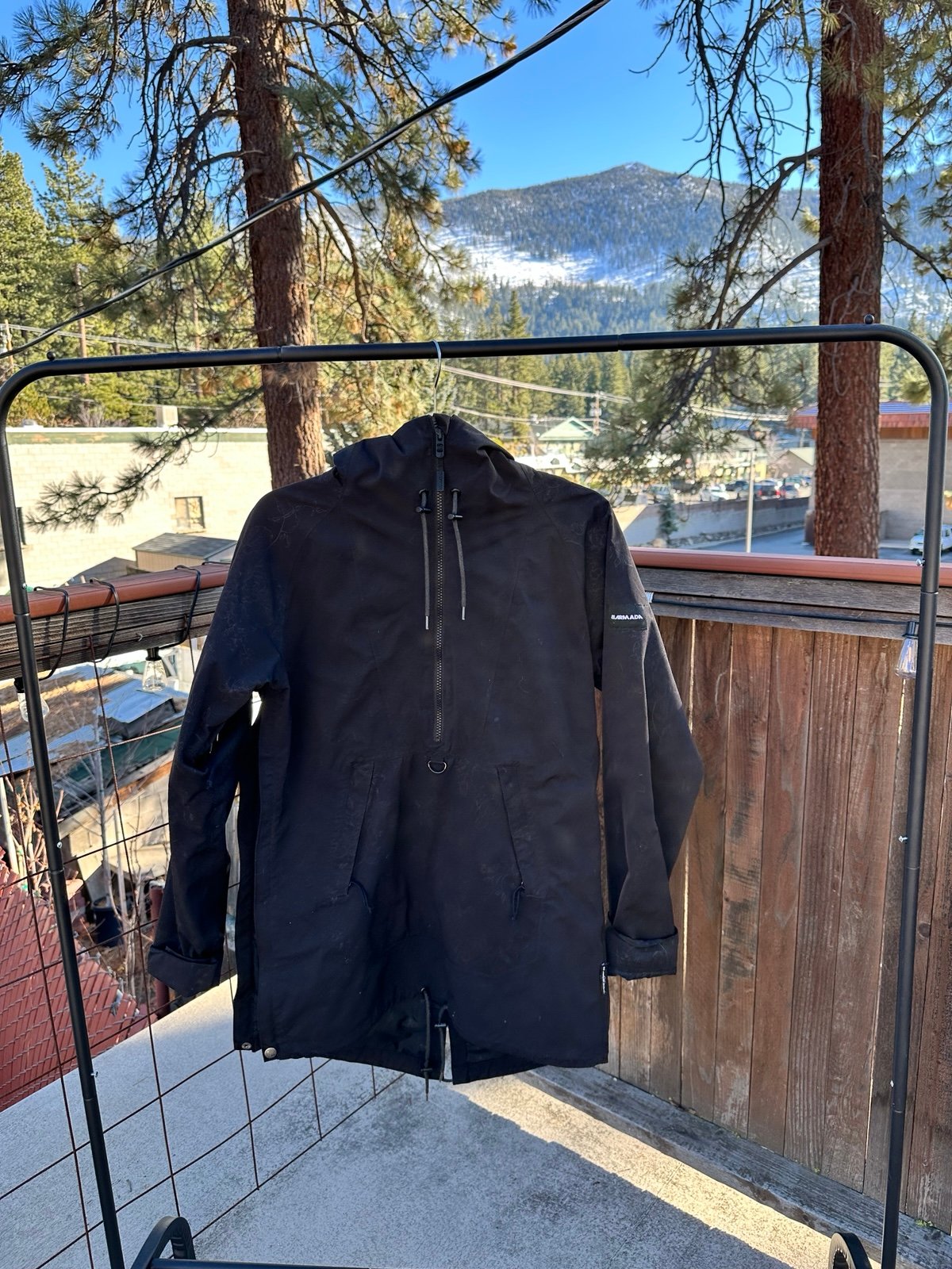 Armada Women’s Black Ghost Print Anorak Ski/Snowboard Jacket - Size Medium