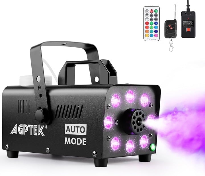 AGPTEK Smoke Machine Fog Machine with 13 Colorful LED Lights Effect 500W