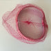 Vintage 1960s Ladies Pink Woven Braided Pillbox Fascinator Halo Hat W Net Veil