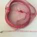 Vintage 1960s Ladies Pink Woven Braided Pillbox Fascinator Halo Hat W Net Veil