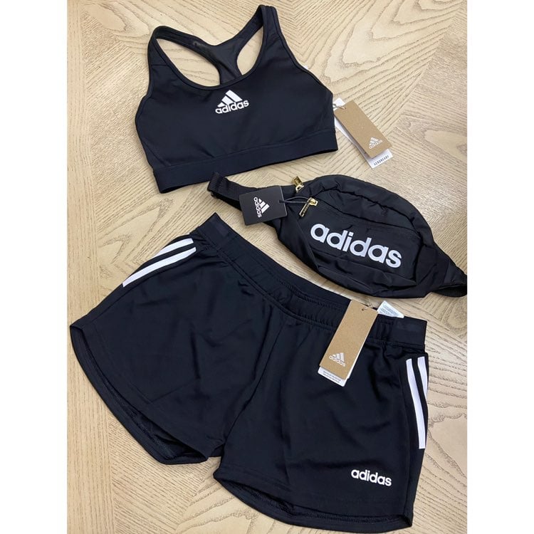 Women Adidas Sport Bra/Short/Waistpack