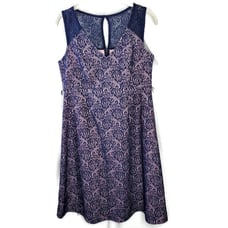 Motherhood Maternity Women's Blue Pink Lace Gender Reveal Dress Size S NWT