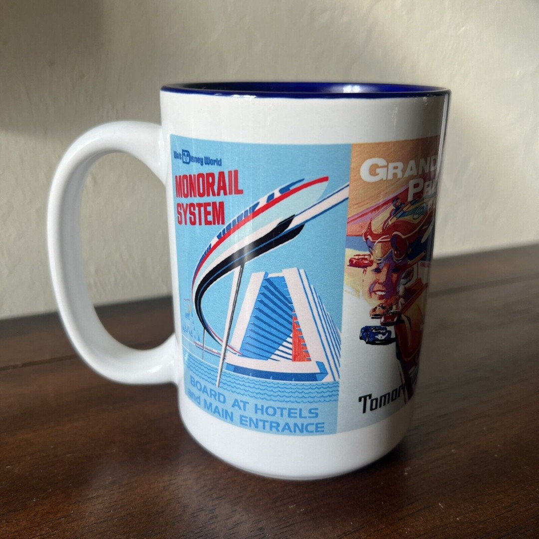Walt Disney World Parks Poster Art Attractions Tomorrowland Ceramic Coffee Mug