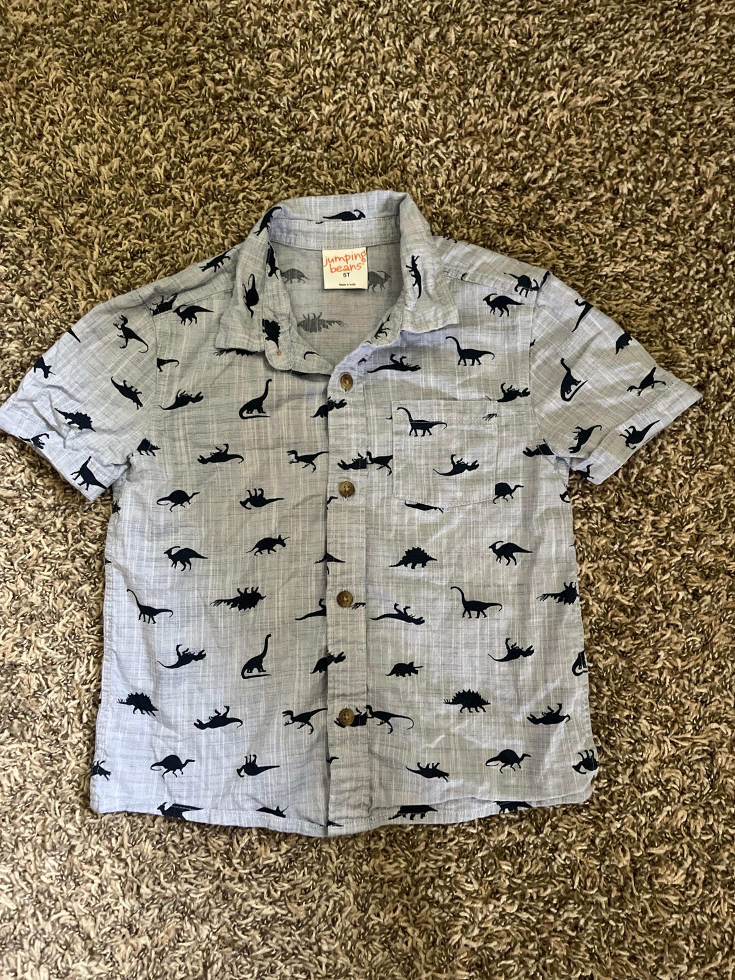Kids Dinosaur Button Up Shirt