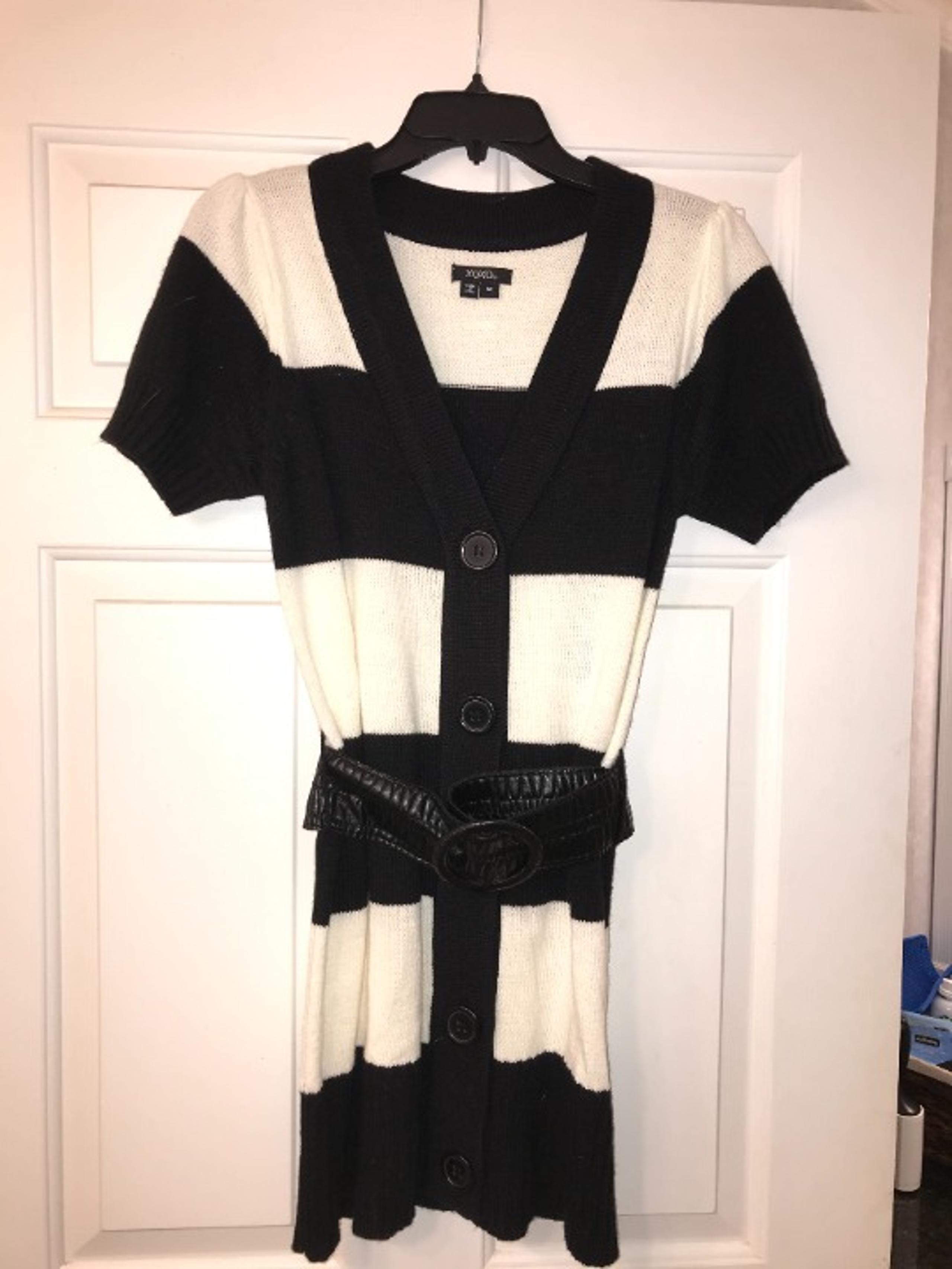 XOXO Sweater Dress with Leather Belt