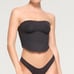SKIMS BONDED LONG CORSET IN ONYX M New no