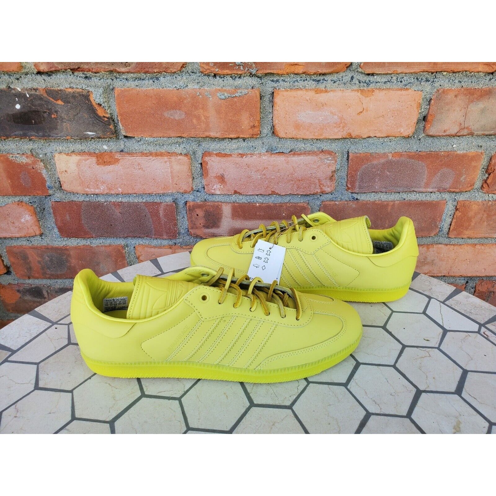 Size: 11.5 - Adidas Samba Gazelle Pharell HumanRace Yellow IE7292 Rare Size
