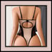 Black and Nude Lace and Mesh Teddy Size Large