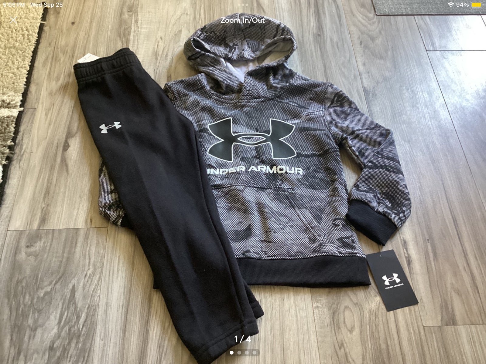 Under Armour hoodie & sweatpants set boys size 4(NWT) ~FIRM, NO OFFERS~