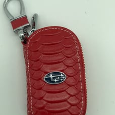 Subaru logo key case red