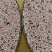 Set of 4 Pink Valentines heart shaped beaded chargers
