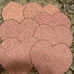 Set of 4 Pink Valentines heart shaped beaded chargers