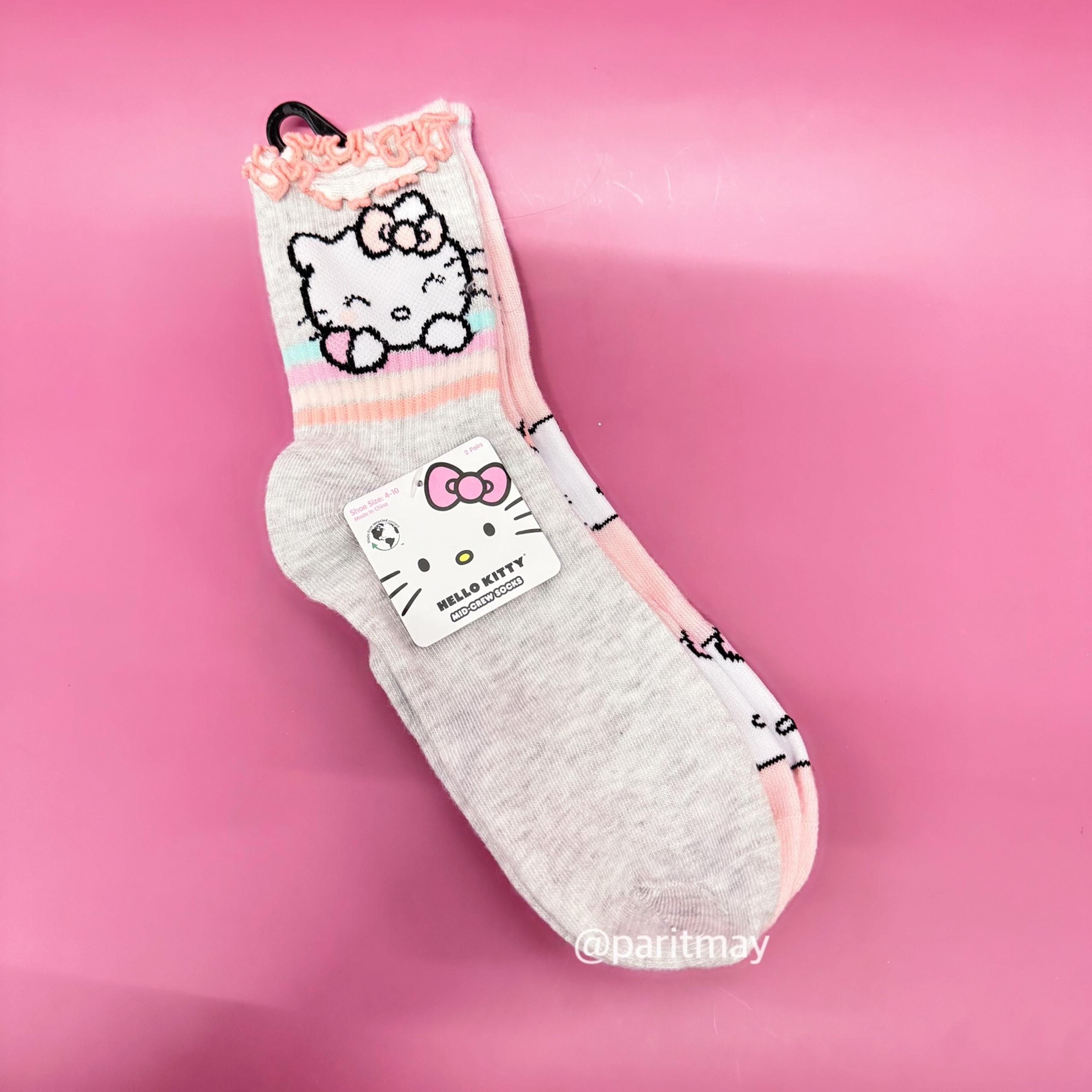 Hello Kitty Women's Mid Crew Socks, 2-Pack (NEW WITH TAG)