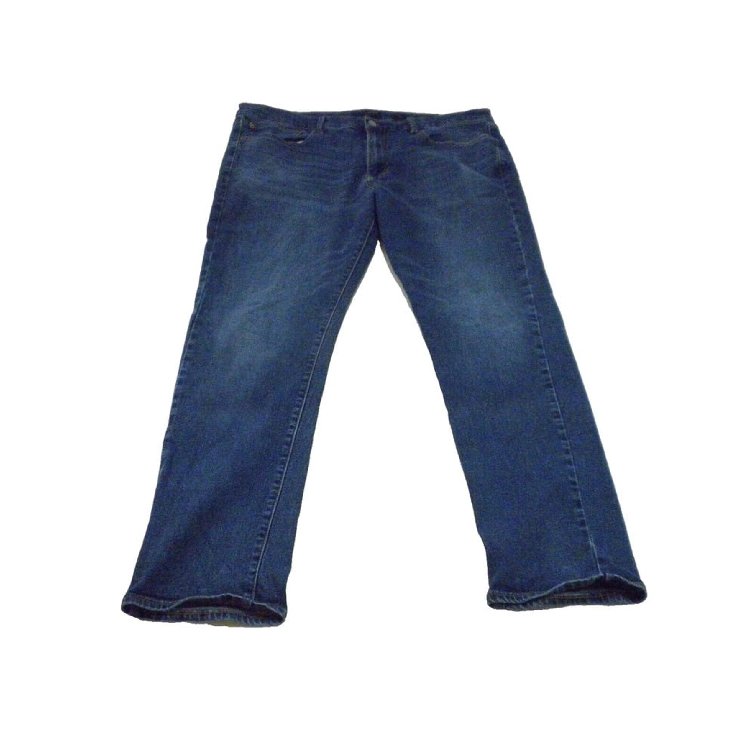 Lucky Brand Jeans Mens 38x32 Blue Denim 410 Athletic Fit Slim Straight Stretch