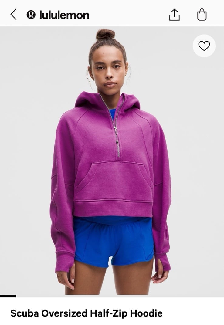 Lululemon Scuba Oversized Half Zip Hoodie