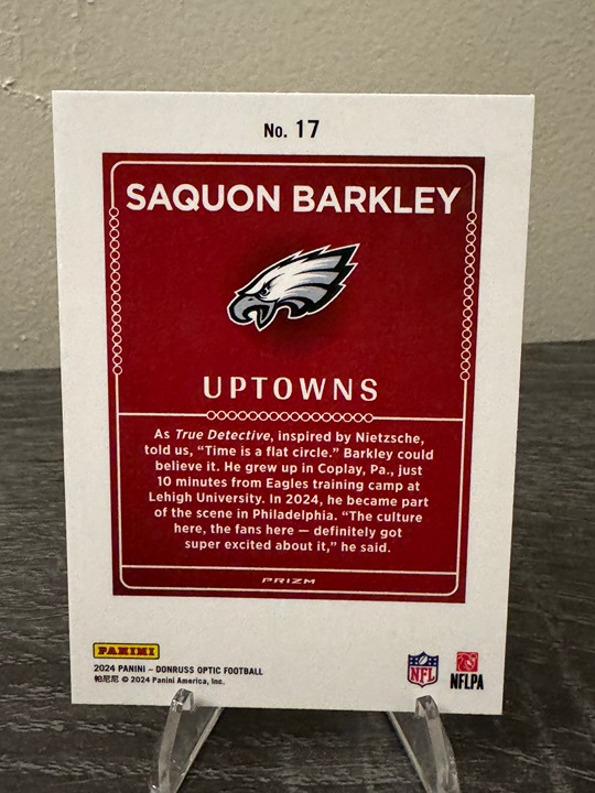 2024 Panini Donruss Optic Saquon Barkley Uptowns #17 Case Hit SSP Eagles