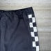 Finish Line SFI Motorcycle Racing Pants Jet Black White Checkered Relaxed Fit M