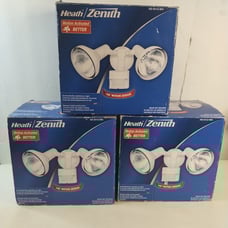 3 Heath Zenith Light Fixture 180° Motion Sensor Light Fixture. New In Box. Lot