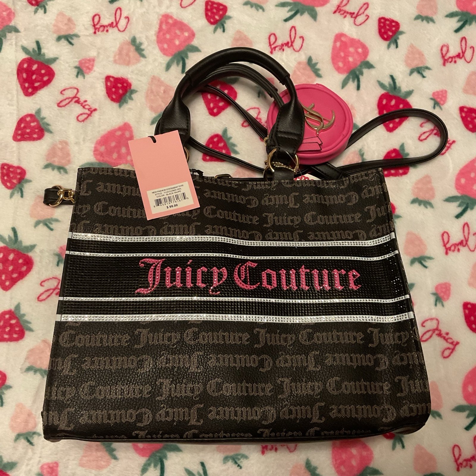 BRAND NEW RELEASE Juicy Couture New Fashion Statement Tote and Wallet combo