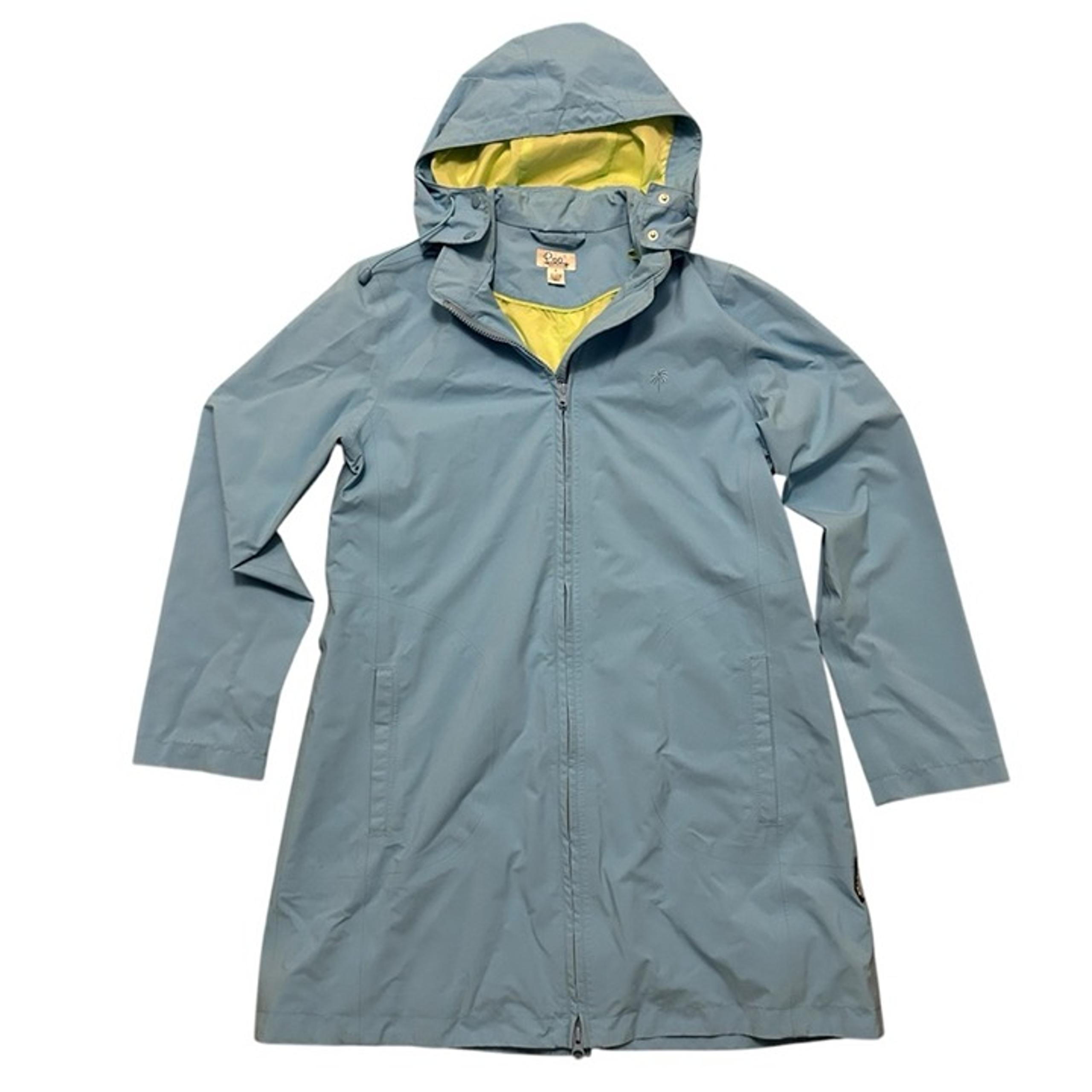 Lilly Pulitzer Full Zip Windbreaker Hooded Rain Coat