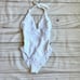 La Blanca White Halter Neck One Piece Swimsuit Size 6 NWOT