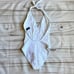 La Blanca White Halter Neck One Piece Swimsuit Size 6 NWOT