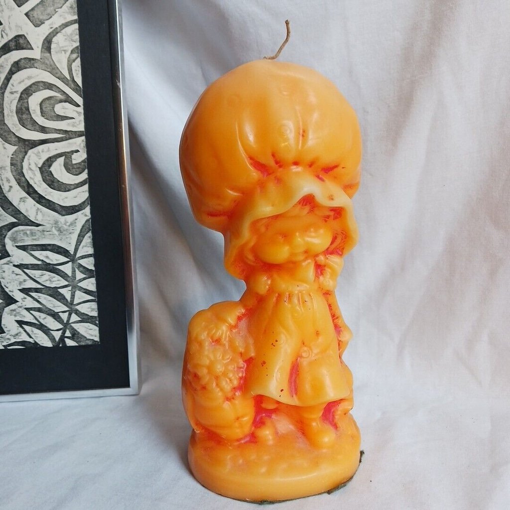 Vintage Holly Hobbie / Strawberry Shortcake Candle 70’s Kitschy Hippie Hippy