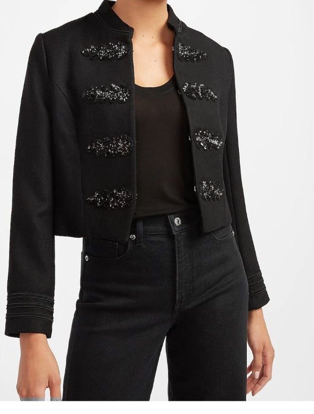 NWT Express Sequin Embellished Military