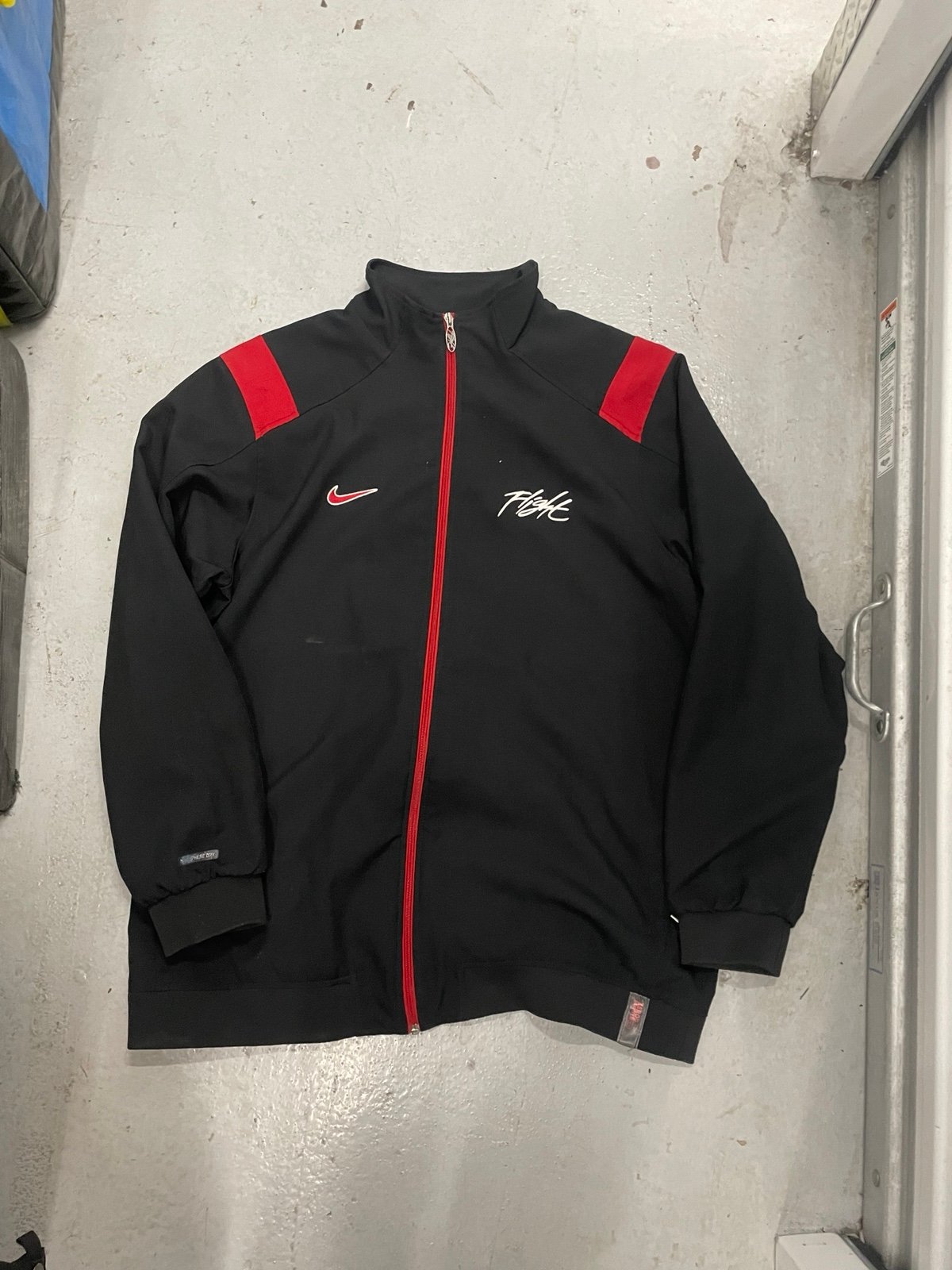 Nike VTG Air Jordan Flight Track Jacket Full Zip Large Black - Men Size: L