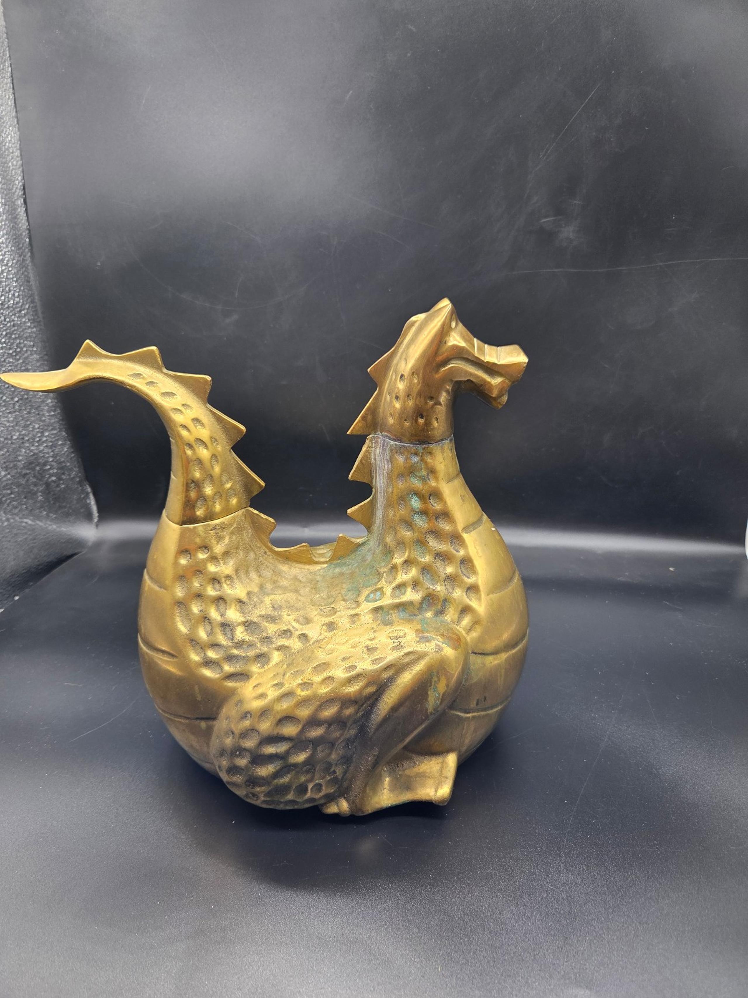 Vintage 1982 brass dragon vintage humidifier. - Gates