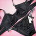 Victoria's Secret UNLINED 36C/36B BIKINI L BOTTOM shine strap BLACK SILVER