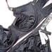 Victoria's Secret UNLINED 36C/36B BIKINI L BOTTOM shine strap BLACK SILVER