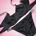 Victoria's Secret UNLINED 36C/36B BIKINI L BOTTOM shine strap BLACK SILVER