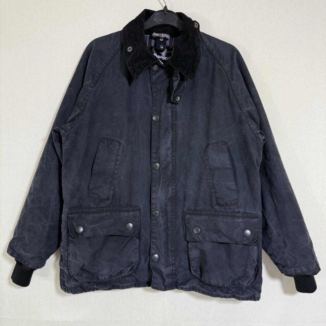 Barbour BEDALE WAX Oiled Jacket Coat Men Size C38/97CM Black