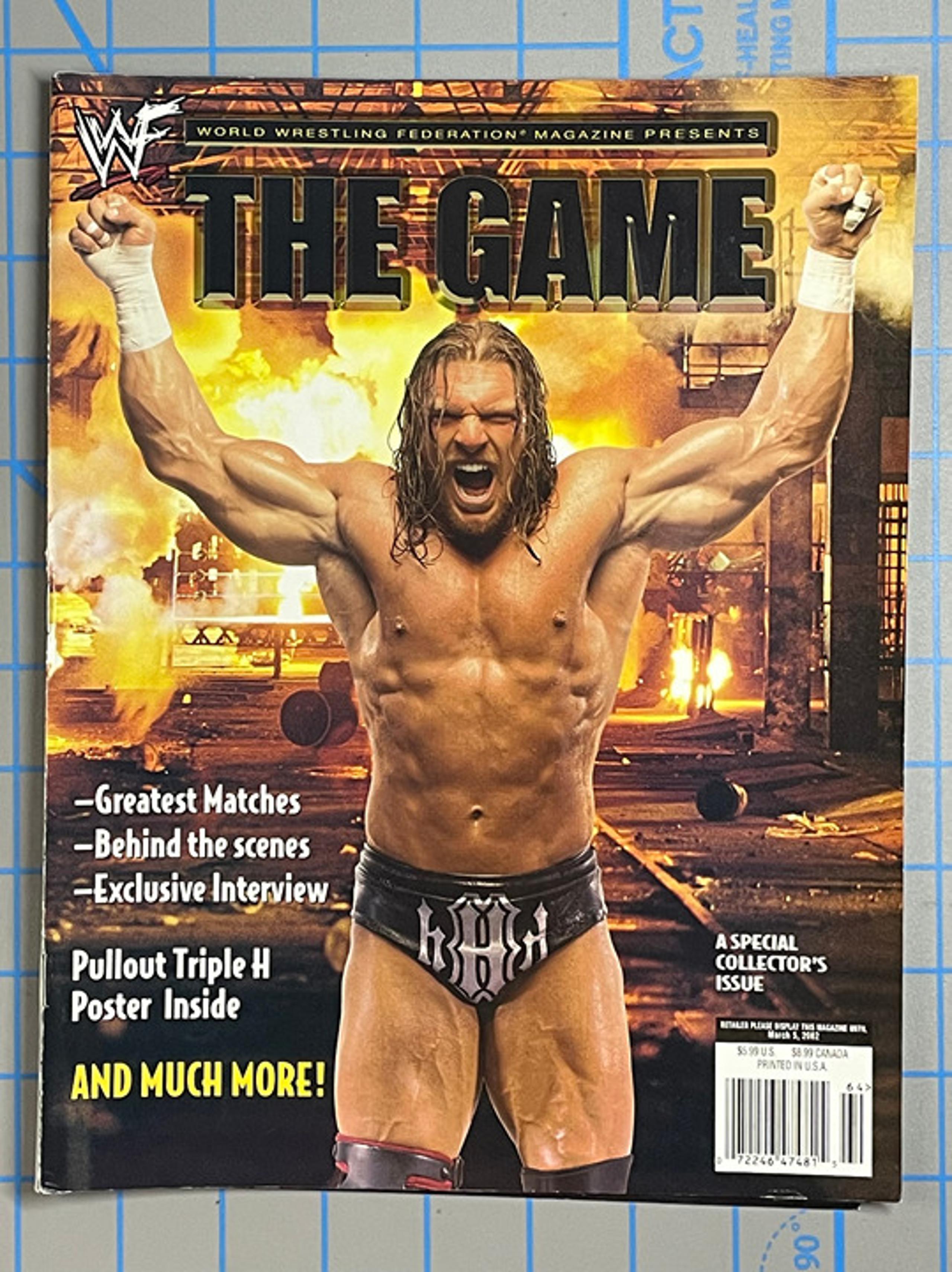 WWF Magazine March 5, 2002 The Game HHH Triple H Hunter Hearst Helmsley