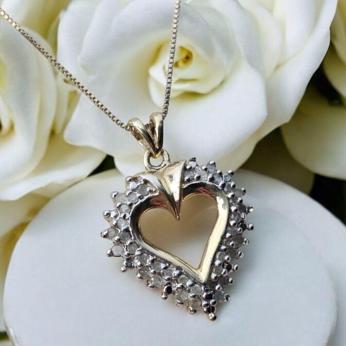 Diamond heart necklace