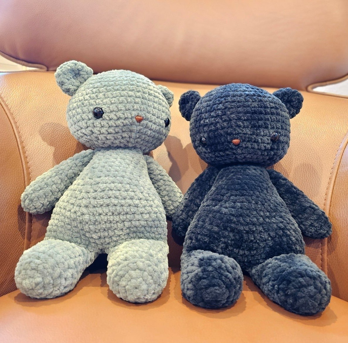 Amigurumi chenille Boo boo bear weighted Plushies! Medium