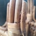 Vintage Bamboo Woven Footed Handled Basket