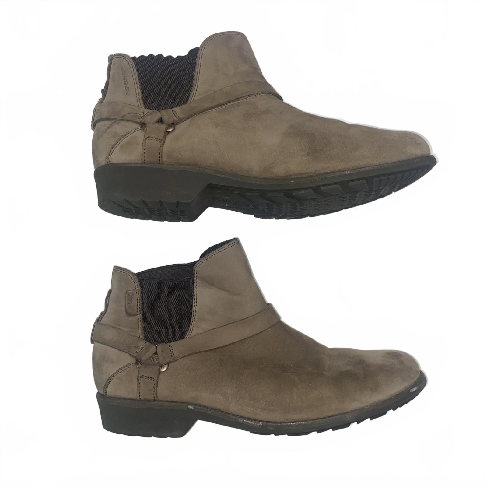 Teva Women's DE LA Vina Dos Chelsea Boot Tan Brown Suede size 11 Waterproof